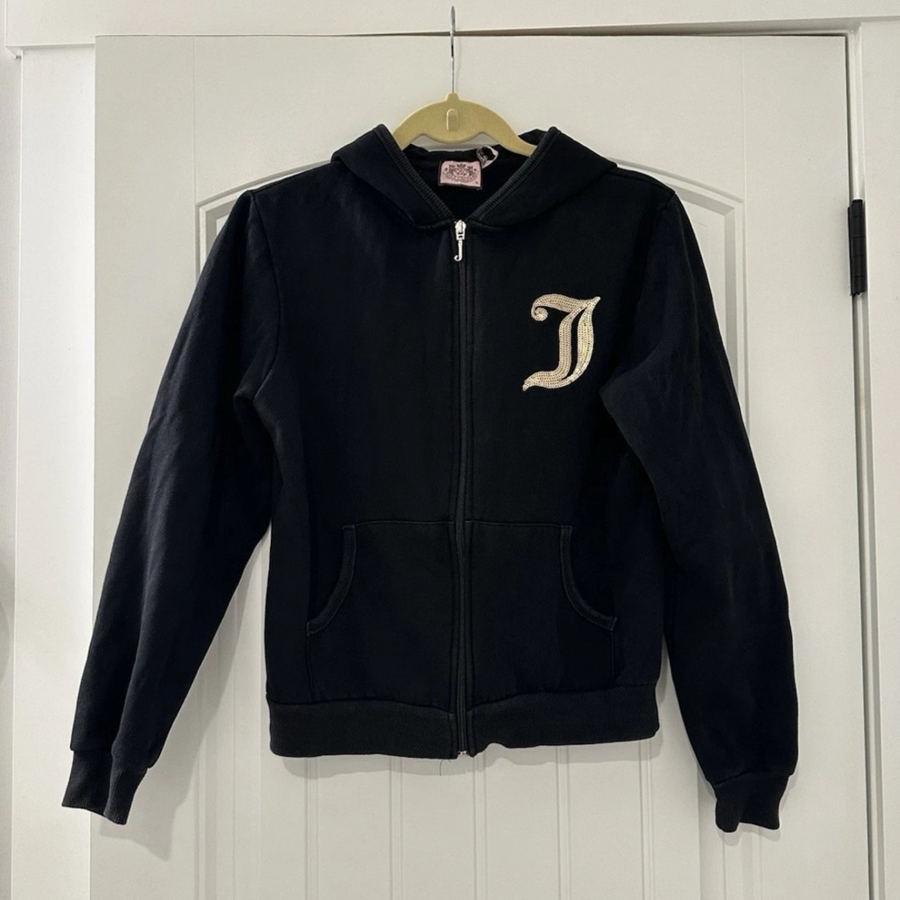 Vintage Juicy Couture Double Sided Graphic Zip Up Hoodie Hooded Jacket Size XL